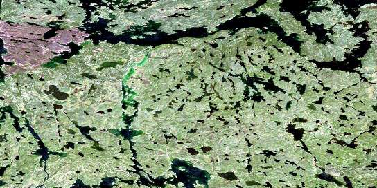 Air photo: Bigpine Narrows Satellite Image map 075D16 at 1:50,000 Scale