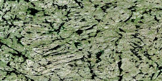 Augustine Lake Satellite Map 075E03 at 1:50,000 scale - National Topographic System of Canada (NTS) - Orthophoto