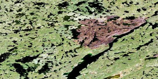 Borrowes Lake Satellite Map 075E09 at 1:50,000 scale - National Topographic System of Canada (NTS) - Orthophoto