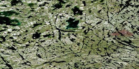 Pettit Lake Satellite Map 075E11 at 1:50,000 scale - National Topographic System of Canada (NTS) - Orthophoto