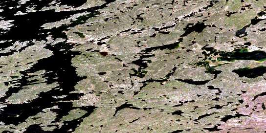 Louison Lake Satellite Map 075F11 at 1:50,000 scale - National Topographic System of Canada (NTS) - Orthophoto