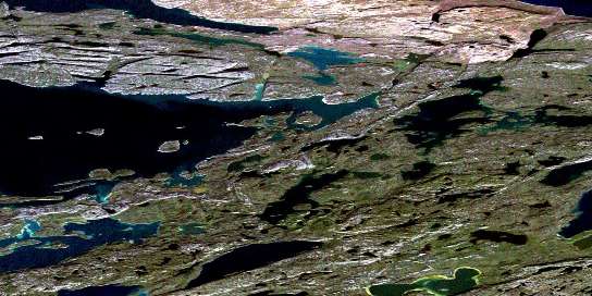 Lausen Lake Satellite Map 075K12 at 1:50,000 scale - National Topographic System of Canada (NTS) - Orthophoto
