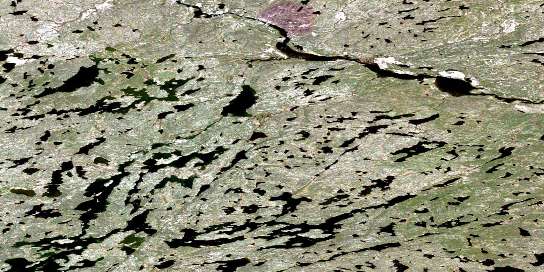 Austin Lake Satellite Map 075L01 at 1:50,000 scale - National Topographic System of Canada (NTS) - Orthophoto