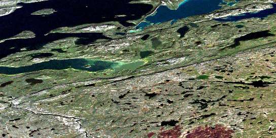Mclean Bay Satellite Map 075L08 at 1:50,000 scale - National Topographic System of Canada (NTS) - Orthophoto