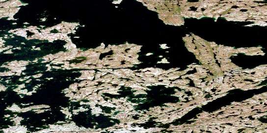 Nodinka Narrows Satellite Map 075M14 at 1:50,000 scale - National Topographic System of Canada (NTS) - Orthophoto