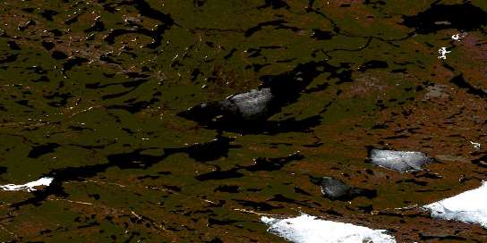 Air photo: Muskox Lake Satellite Image map 076C09 at 1:50,000 Scale