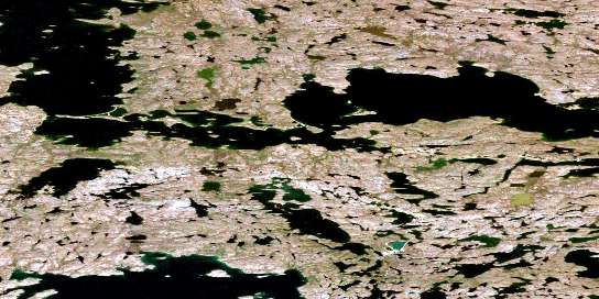 Courageous Lake Satellite Map 076D03 at 1:50,000 scale - National Topographic System of Canada (NTS) - Orthophoto