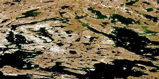 Paul Lake Satellite Map 076D09 at 1:50,000 scale - National Topographic System of Canada (NTS) - Orthophoto