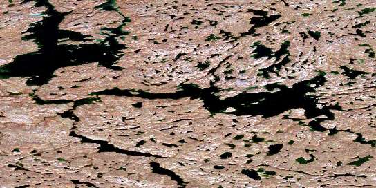 Desteffany Lake Satellite Map 076D12 at 1:50,000 scale - National Topographic System of Canada (NTS) - Orthophoto