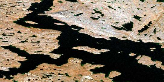 Unit Lake Satellite Map 076E14 at 1:50,000 scale - National Topographic System of Canada (NTS) - Orthophoto