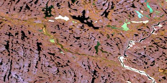 No Title Satellite Map 076I15 at 1:50,000 scale - National Topographic System of Canada (NTS) - Orthophoto