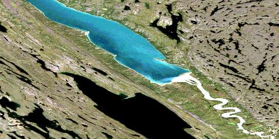 Kenyon Lake Satellite Map 076J06 at 1:50,000 scale - National Topographic System of Canada (NTS) - Orthophoto