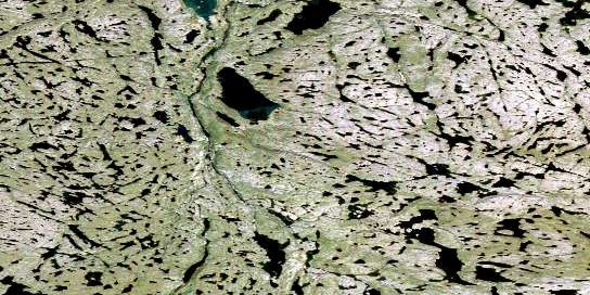 High Lake Satellite Map 076M07 at 1:50,000 scale - National Topographic System of Canada (NTS) - Orthophoto