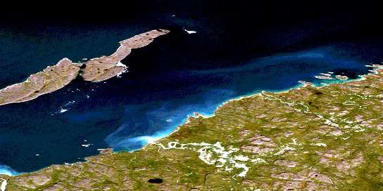 Air photo: Hepburn Island Satellite Image map 076M15 at 1:50,000 Scale