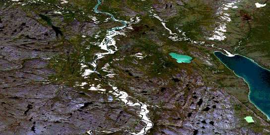 Wilberforce Falls Satellite Map 076N02 at 1:50,000 scale - National Topographic System of Canada (NTS) - Orthophoto