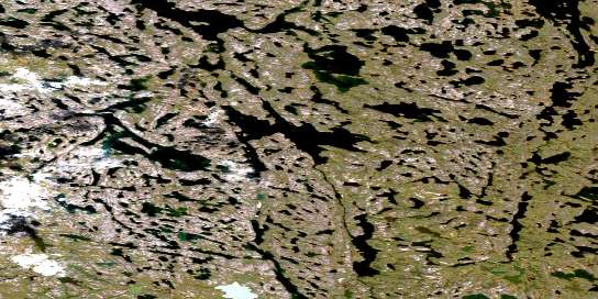 No Title Satellite Map 076O11 at 1:50,000 scale - National Topographic System of Canada (NTS) - Orthophoto