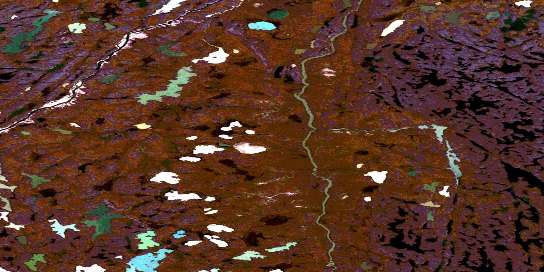 No Title Satellite Map 076P01 at 1:50,000 scale - National Topographic System of Canada (NTS) - Orthophoto