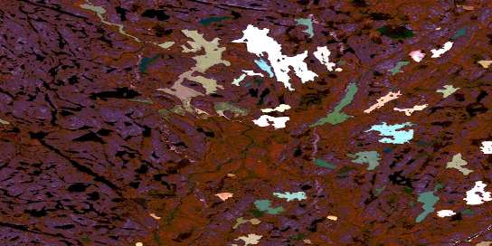 No Title Satellite Map 076P07 at 1:50,000 scale - National Topographic System of Canada (NTS) - Orthophoto