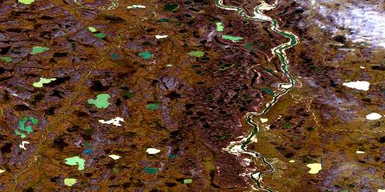 No Title Satellite Map 076P09 at 1:50,000 scale - National Topographic System of Canada (NTS) - Orthophoto