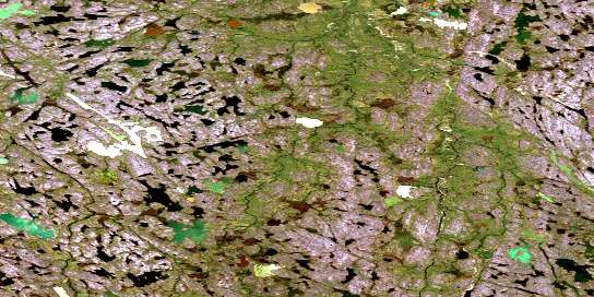 No Title Satellite Map 076P11 at 1:50,000 scale - National Topographic System of Canada (NTS) - Orthophoto