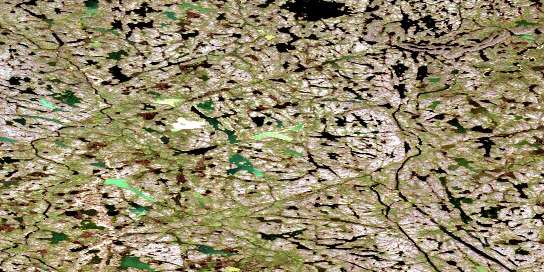 No Title Satellite Map 076P13 at 1:50,000 scale - National Topographic System of Canada (NTS) - Orthophoto