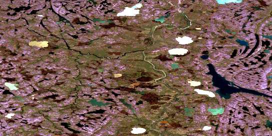 No Title Satellite Map 076P14 at 1:50,000 scale - National Topographic System of Canada (NTS) - Orthophoto