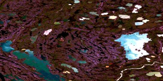 Brichta Lake Satellite Map 076P15 at 1:50,000 scale - National Topographic System of Canada (NTS) - Orthophoto