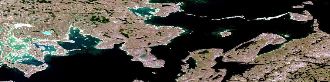 Air photo: Warrender Bay Satellite Image map 077A06 at 1:50,000 Scale