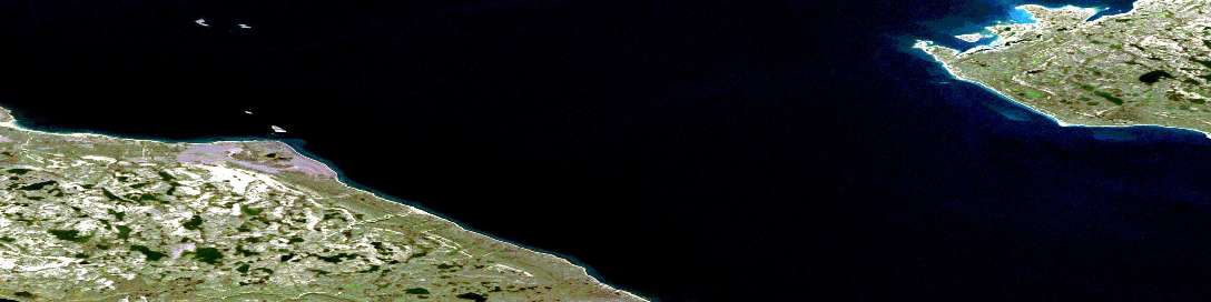 Air photo: Cape Colborne Satellite Image map 077A15 at 1:50,000 Scale