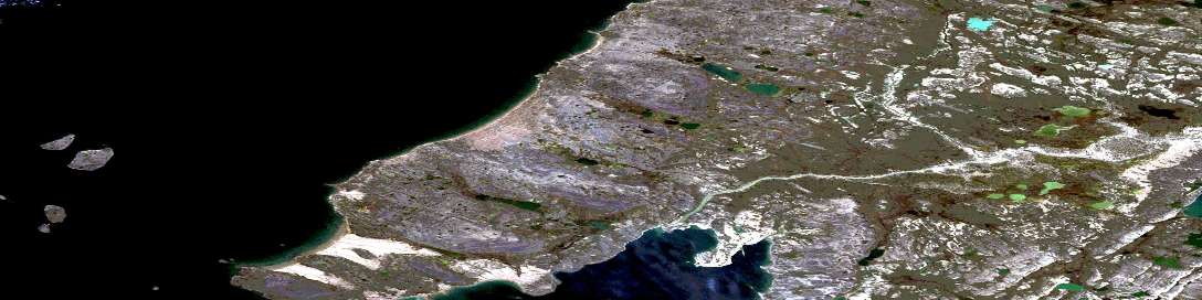 Air photo: Cape Flinders Satellite Image map 077B08 at 1:50,000 Scale