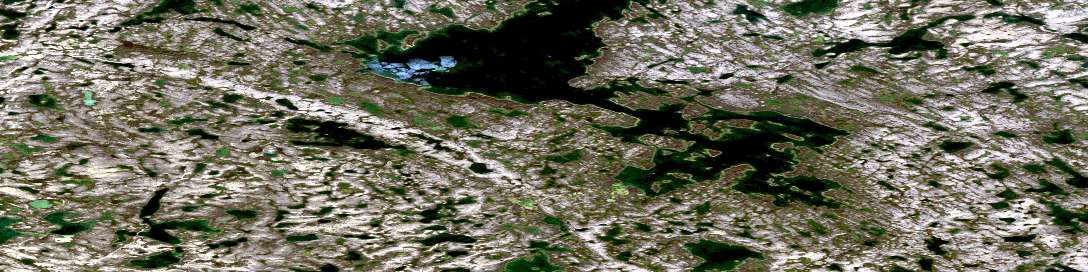No Title Satellite Map 077E14 at 1:50,000 scale - National Topographic System of Canada (NTS) - Orthophoto
