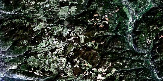 Beaverdell Satellite Map 082E06 at 1:50,000 scale - National Topographic System of Canada (NTS) - Orthophoto