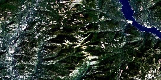 Deer Park Satellite Map 082E08 at 1:50,000 scale - National Topographic System of Canada (NTS) - Orthophoto