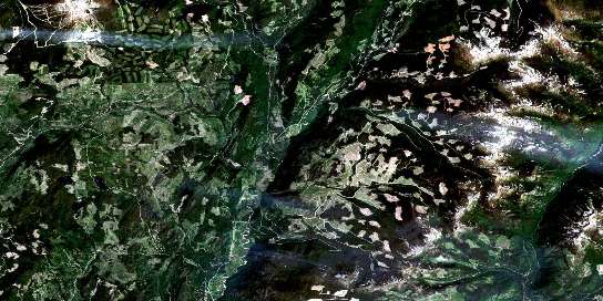 Christian Valley Satellite Map 082E10 at 1:50,000 scale - National Topographic System of Canada (NTS) - Orthophoto