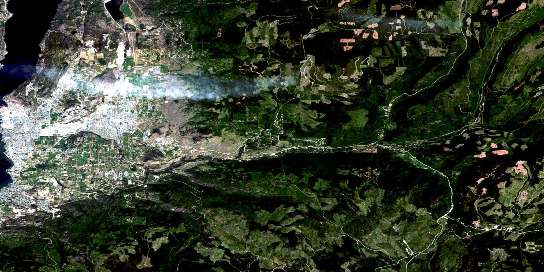 Air photo: Kelowna Satellite Image map 082E14 at 1:50,000 Scale