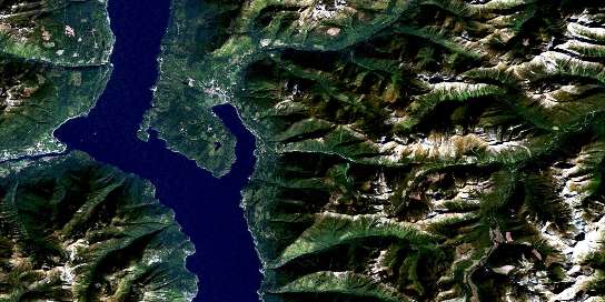 Air photo: Crawford Bay Satellite Image map 082F10 at 1:50,000 Scale