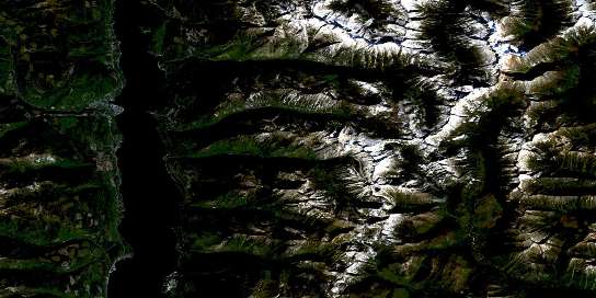 Kaslo Satellite Map 082F15 at 1:50,000 scale - National Topographic System of Canada (NTS) - Orthophoto
