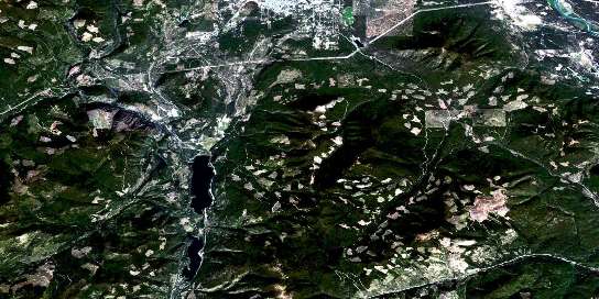 Moyie Lake Satellite Map 082G05 at 1:50,000 scale - National Topographic System of Canada (NTS) - Orthophoto