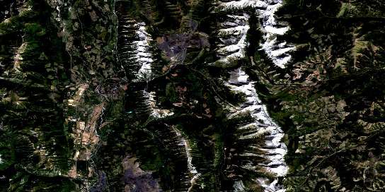 Tornado Mountain Satellite Map 082G15 at 1:50,000 scale - National Topographic System of Canada (NTS) - Orthophoto