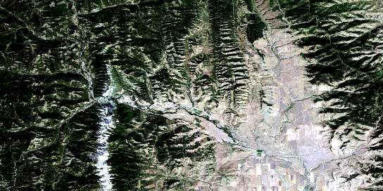 Air photo: Maycroft Satellite Image map 082G16 at 1:50,000 Scale