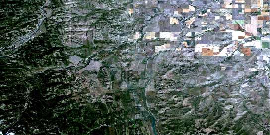 Stimson Creek Satellite Map 082J08 at 1:50,000 scale - National Topographic System of Canada (NTS) - Orthophoto