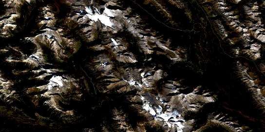 Air photo: Kananaskis Lakes Satellite Image map 082J11 at 1:50,000 Scale