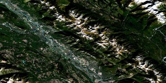 Air photo: Spillimacheen Satellite Image map 082K16 at 1:50,000 Scale