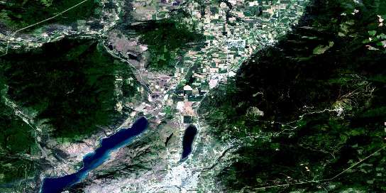 Vernon Satellite Map 082L06 at 1:50,000 scale - National Topographic System of Canada (NTS) - Orthophoto