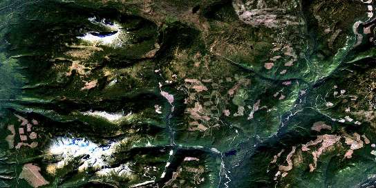 West Raft River Satellite Map 082M13 at 1:50,000 scale - National Topographic System of Canada (NTS) - Orthophoto