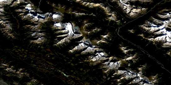 Mount Goodsir Satellite Map 082N01 at 1:50,000 scale - National Topographic System of Canada (NTS) - Orthophoto