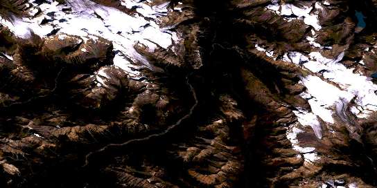 Blaeberry River Satellite Map 082N10 at 1:50,000 scale - National Topographic System of Canada (NTS) - Orthophoto