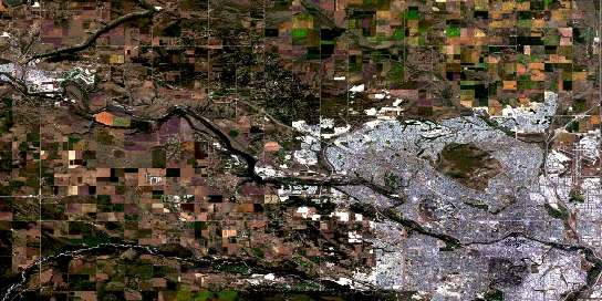 Air photo: Calgary Satellite Image map 082O01 at 1:50,000 Scale
