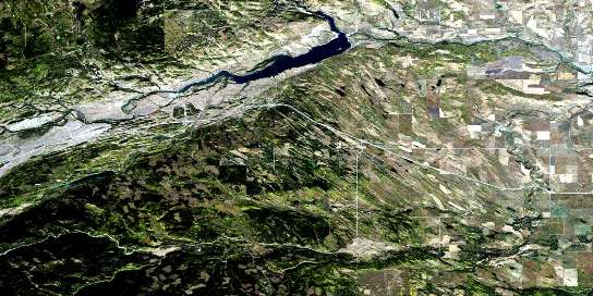 Jumpingpound Creek Satellite Map 082O02 at 1:50,000 scale - National Topographic System of Canada (NTS) - Orthophoto