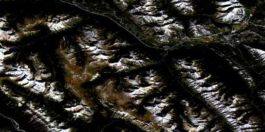Banff Satellite Map 082O04 at 1:50,000 scale - National Topographic System of Canada (NTS) - Orthophoto
